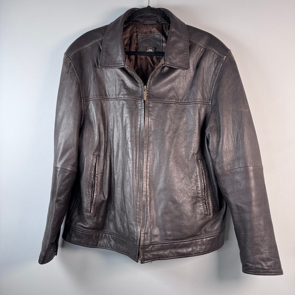 Saddlebred Men's L Leather Bomber style Jacket